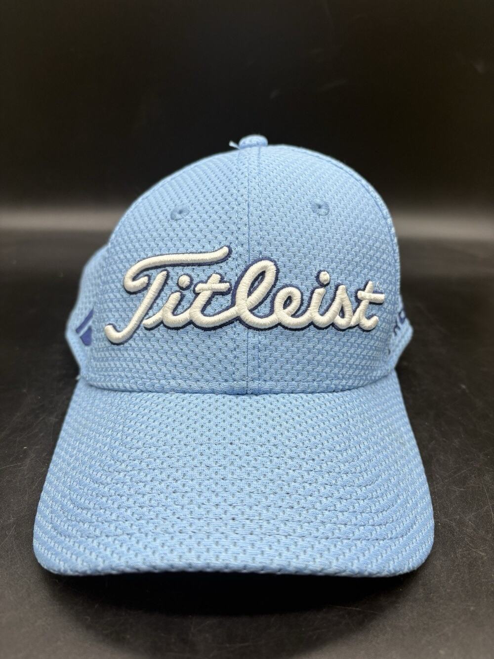 Titleist Mens Pro V1 Foot Joy A-Flex Golf Hat Light Blue Mesh L/XL Fitted Cap